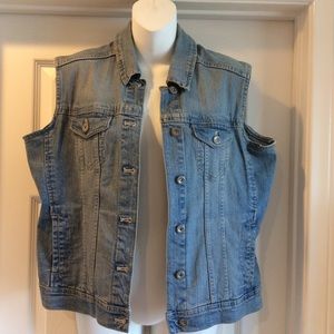 Sonoma Denim Jean Vest Medium Wash Size Large